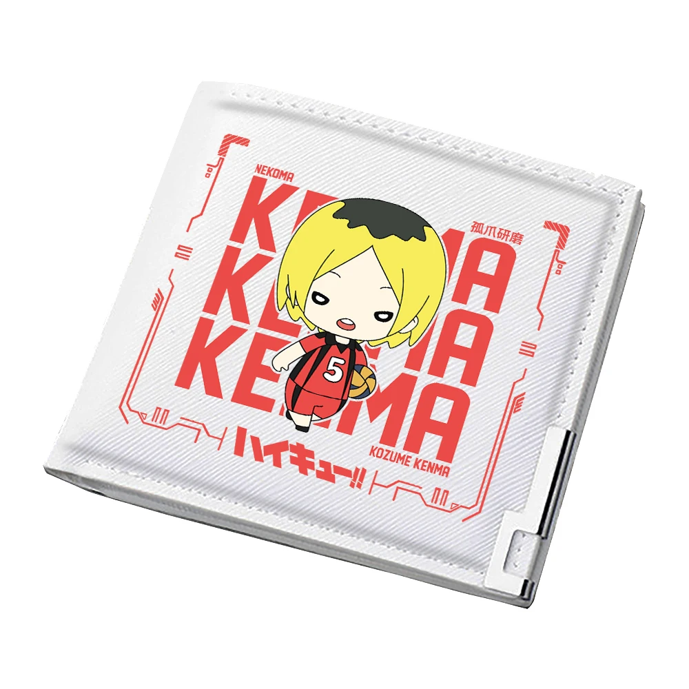 هايكيو!! Karasuno VBC أنيمي قصيرة محفظة بولي Cartoon الجلود الكرتون المحافظ الأبيض حاملي بطاقات الهوية للجنسين المال حقيبة الفتيات حقيبة صغيرة مخلب #5
