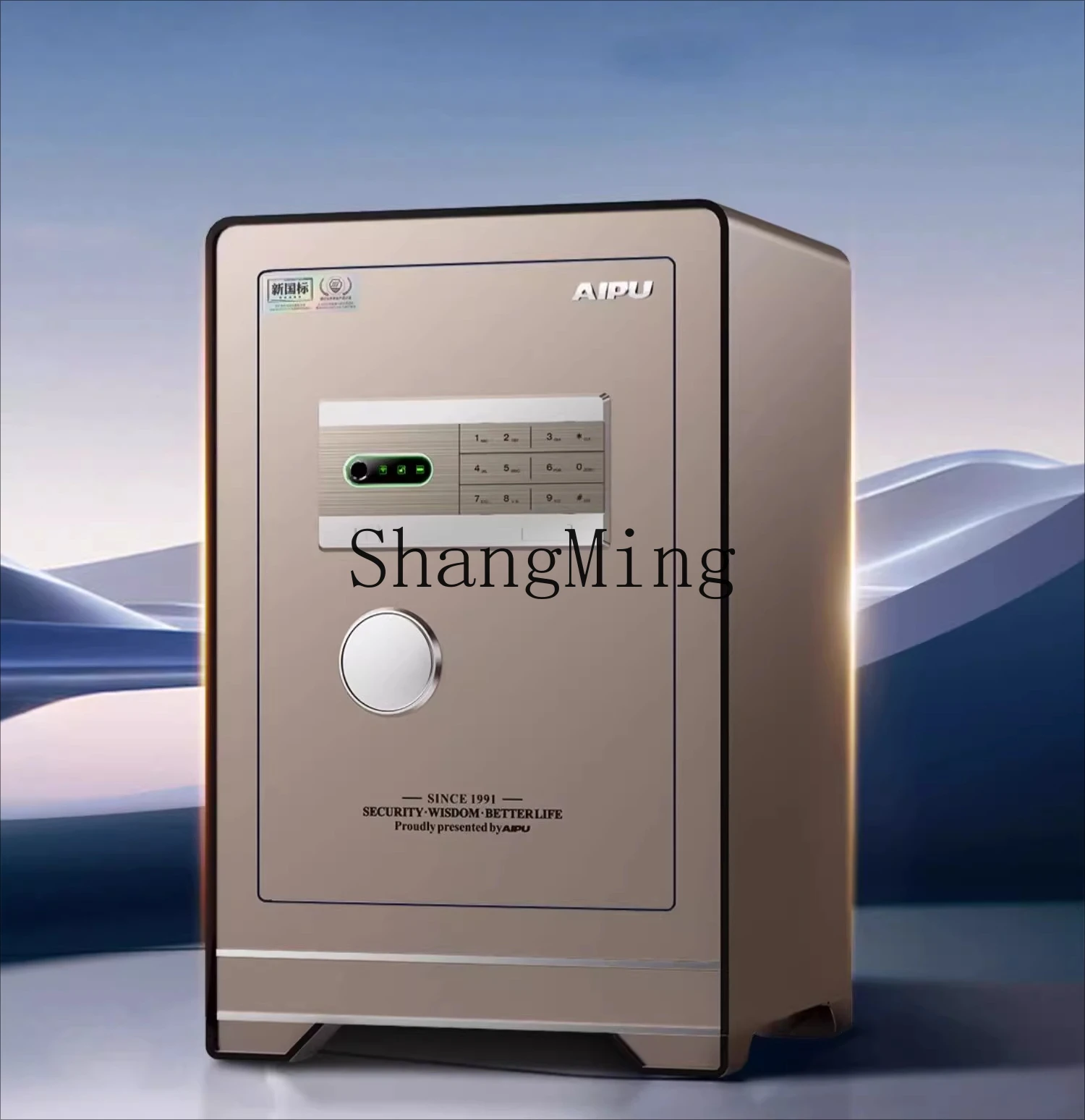 CL anti-theft all-steel safe smart home key fingerprint password box bedside table integrated