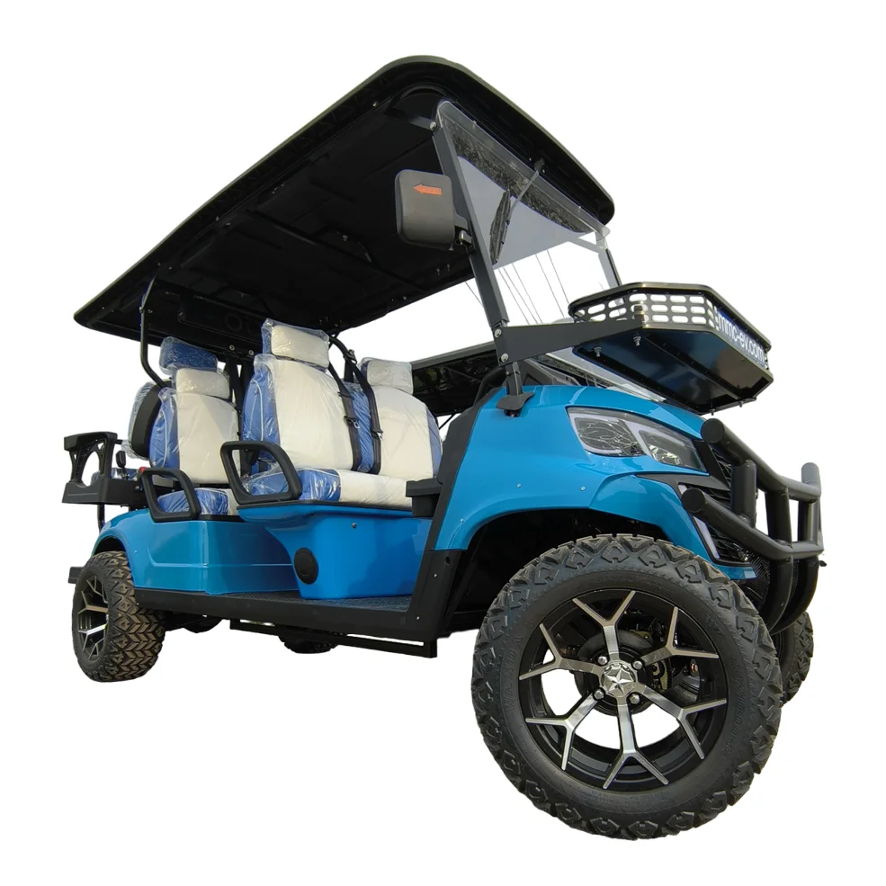 

MMC 72V Lithium Battery 4KW/5KW/7KW AC Motor 4 Wheels Karts Car Electric 6 Passengers Solar Powered Golf Cart