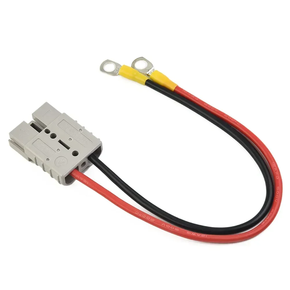 12AWG 50A Connector For Anderson Plug Lead To Lug M8 Terminal Battery Charging Connector Cable Electron Beam Cross Linking Agent