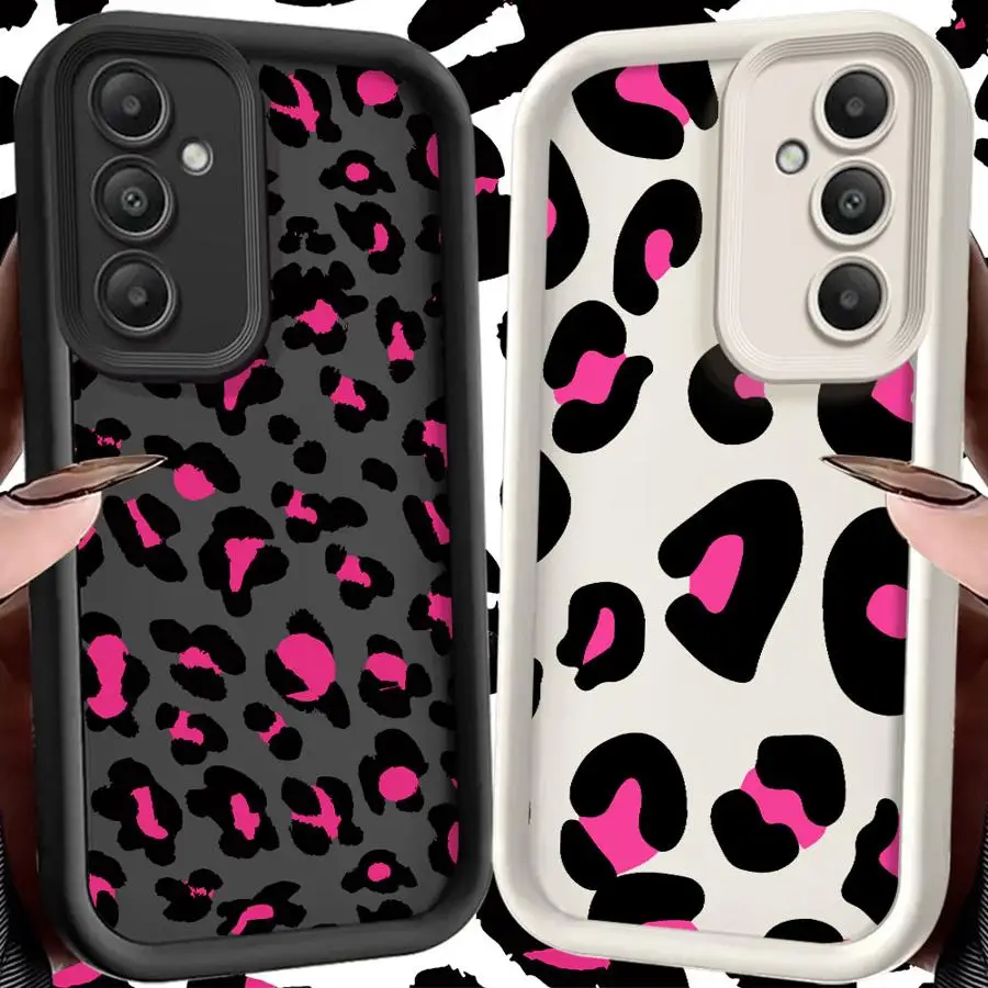Phone Cover Case for Samsung Galaxy S22 S23 FE S21 S24 Plus S25 Edge S24Ultra S25 Ultra S20FE Retro Leopard Print 