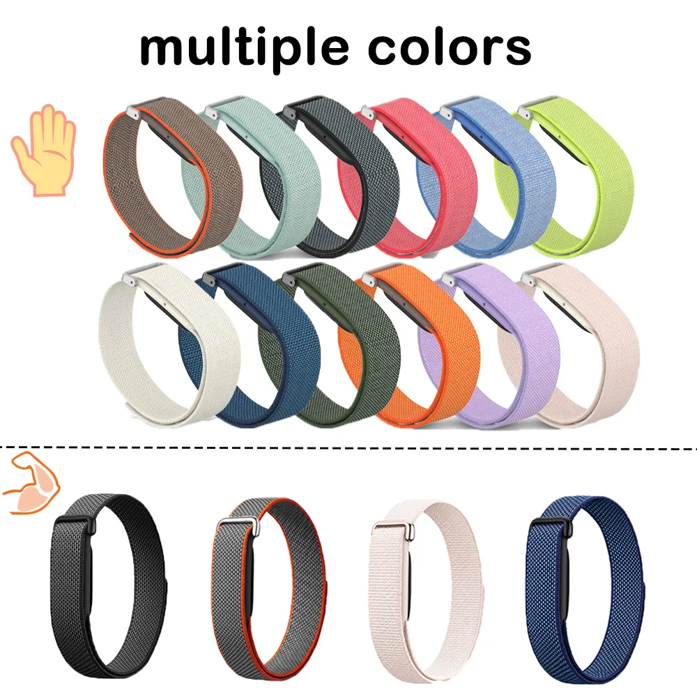 Premium Nylon Watch Strap for Google Fitbit Air with TPU Case Unisex Comfort Soft Adjustable Light Strap for Google Fitbit Air