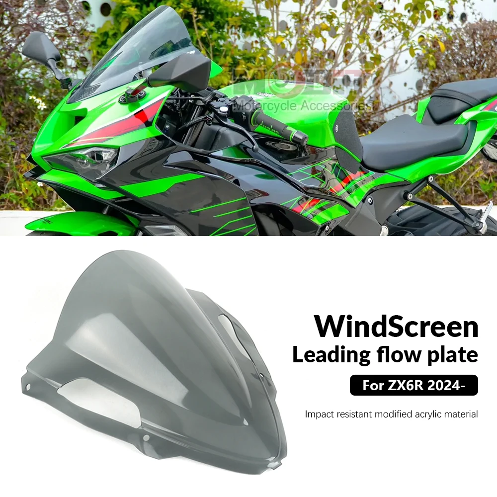 

For Kawasaki ZX6R Ninja ZX 6R ZX-6R 2024 2025 Motorcycle Windshield Windscreen Double Bubble Baffle Wind Deflectors