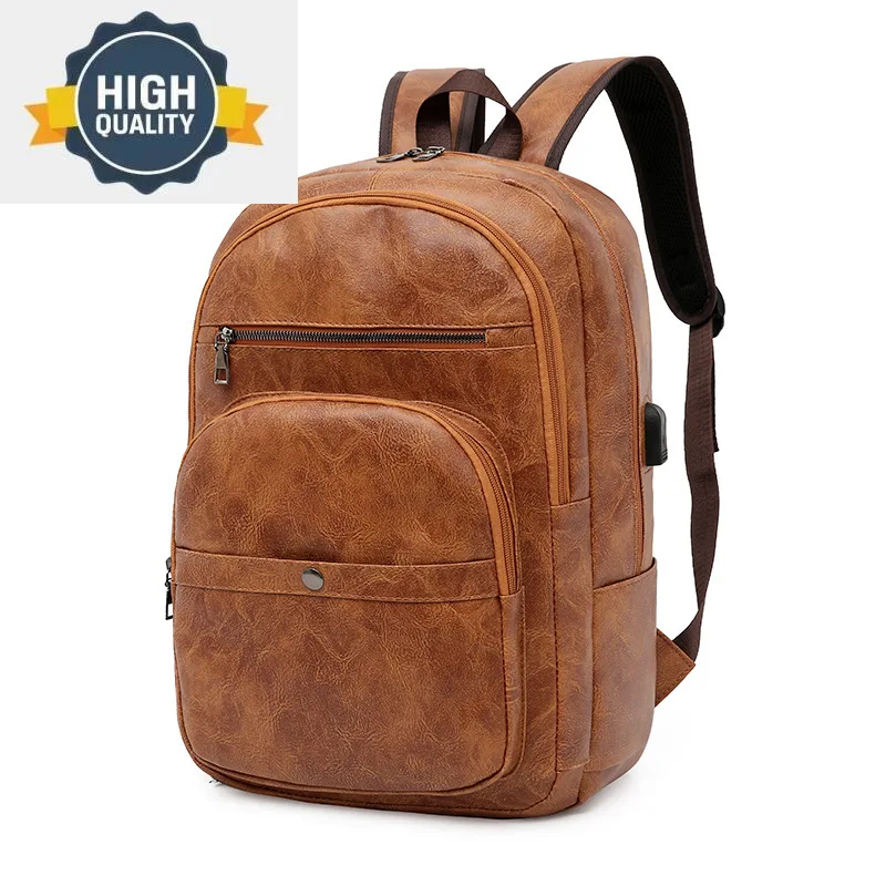 Men Backpack New 2023 Fashion Large Capacity USB Charging Bags Leisure Business Working Travel