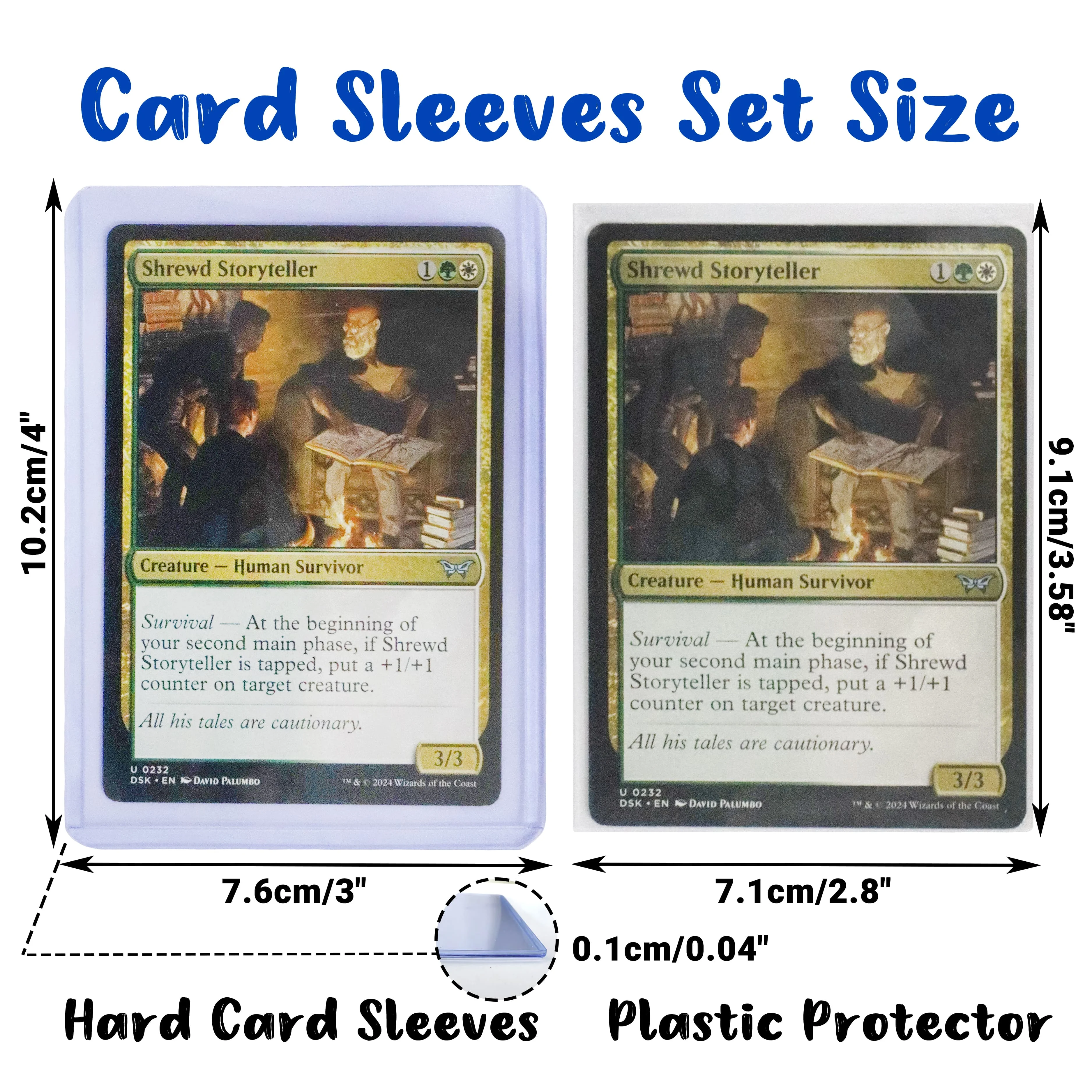 100/200/500Pcs 3x4 Inch Hard Card Protector, Baseball Football Game Trading Card Holder with Hard Sleeves & Plastic Protectors