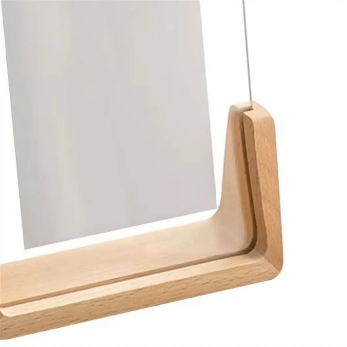 HITL Walnut/Beech Photo Frame Acrylic U Shape Transparent Frame Desktop Wood Wedding Pictures Frame Decor A
