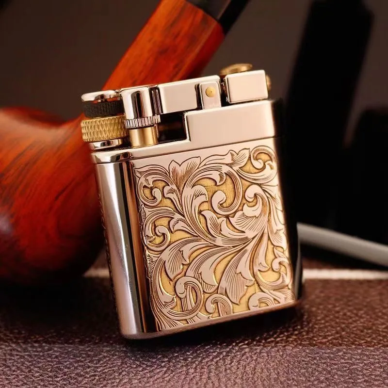 

2025 NEW CHIEF Tanggrass Vintage Sophie's Stone Lighter Heat-resistant Creative Side-slip Wheel Men's Lighters Wholesale