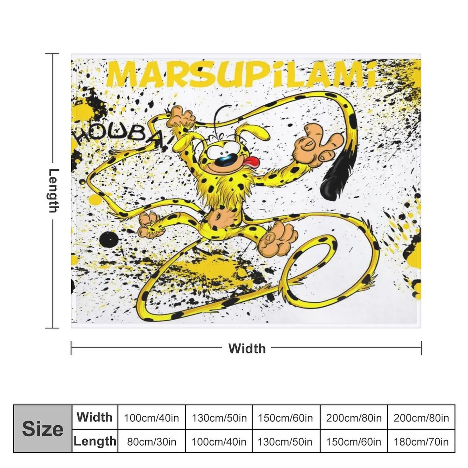 Marsupilami - Houba Throw Blanket Custom Bed covers Blankets