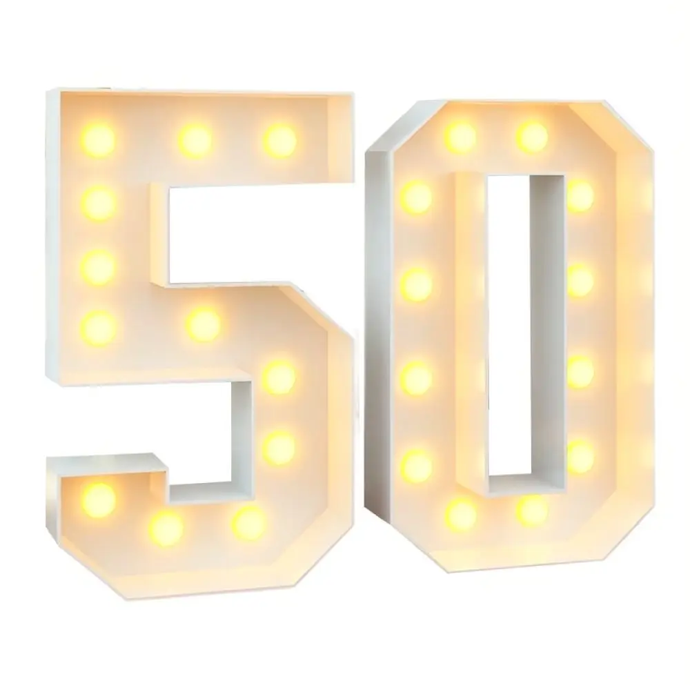Giant Light Up Number Sign LED Marquee KT Board For Birthday Party Anniversary Event Celebration Photo Prop Decor