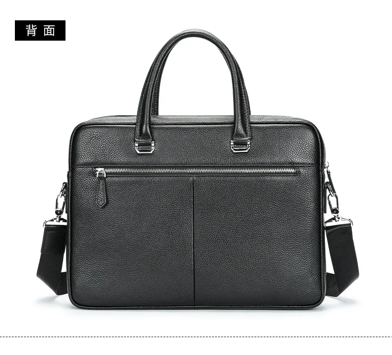 حقيبة أعمال جلد طبيعي 15 بوصة حقيبة كمبيوتر محمول للرجال والنساء حقائب كتف متنقلة جلد البقر بنين حقيبة مدرسية للبنات #6