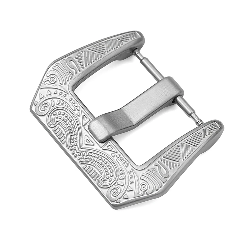 1 Pcs Exquisite Carving Stainless Steel Buckle For Watch Band Width 18mm 20mm 22mm 24mm Metal Leather Strap Watchband Buckle