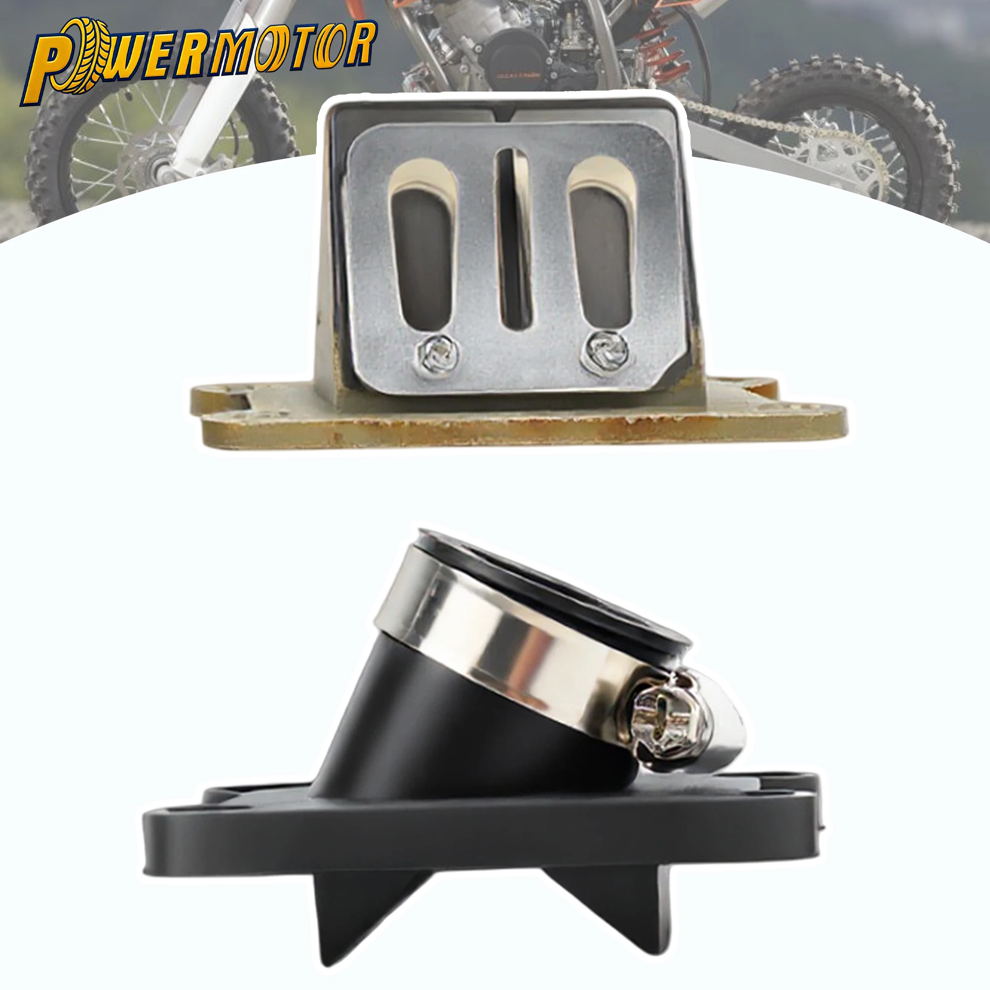 

Motorcycle Intake Manifold With Reed Valve For KTM 50 65 SX LC Pro Senior 2002-2008 Dirt Bike Intake Pipe Manifold Boot Parts