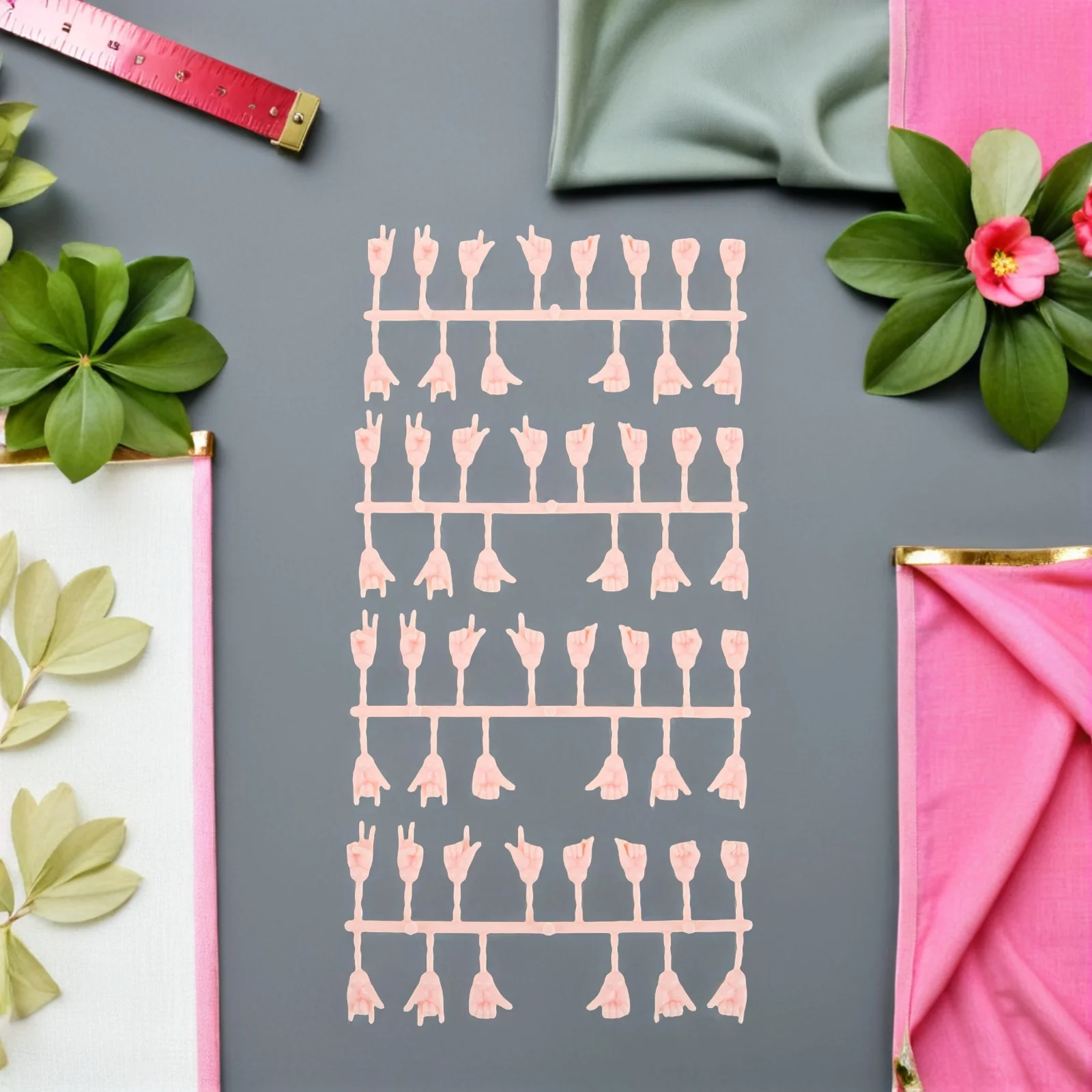 4Sets Mini Handen Kleine Onderdelen Realistische Plastic Hand Props voor Marionet Maken DIY Miniatuur Hand Vervangingen Nep Handen