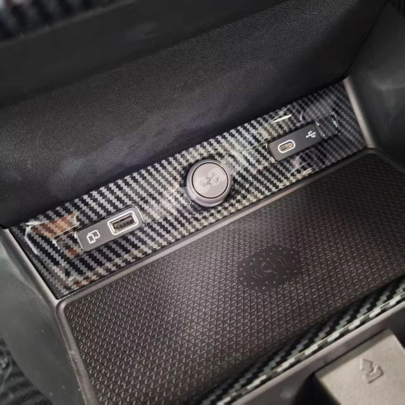 ABS Carbonbifer for MG3 MG 3 Hybrid 2024 2025 Interior Window Rise Switch Front Water Cup Holder Gear Shift Panle Air Vent Cover