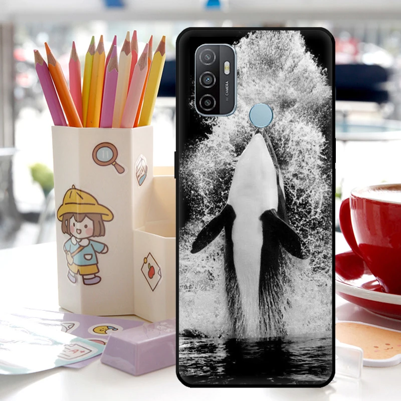 Killer Whale Orca For Oppo A40 A60 A80 A94 A74 A54 A15 A18 A38 A58 A78 A98 A16 A76 A96 A91 A57 A77 A5 Pro Case view 5