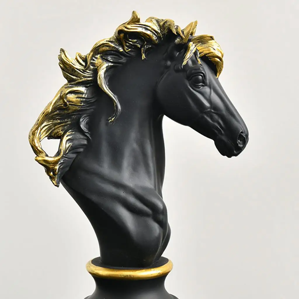 Decorative Chess King Queen Statue Resin Figurine for Housewarming Gift Home Office Tabletop Decor Interior Accessories