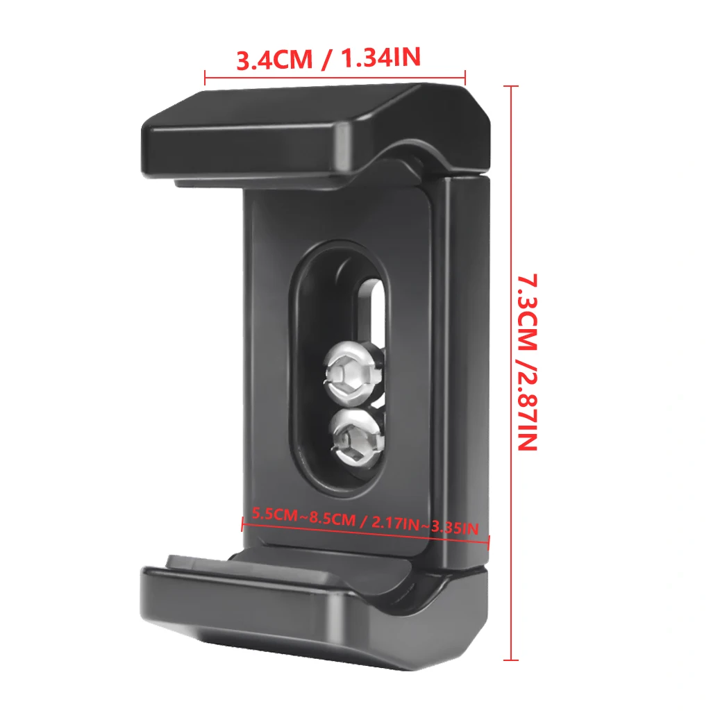 Kamerahalterung aus Aluminiumlegierung, Powerbank-Klemmhalter, 1/4 Zoll Gewinde für 55 bis 85 mm tragbare Batterie für DSLR-Käfig-Rig DJI MIC 1/2 – Detail 1