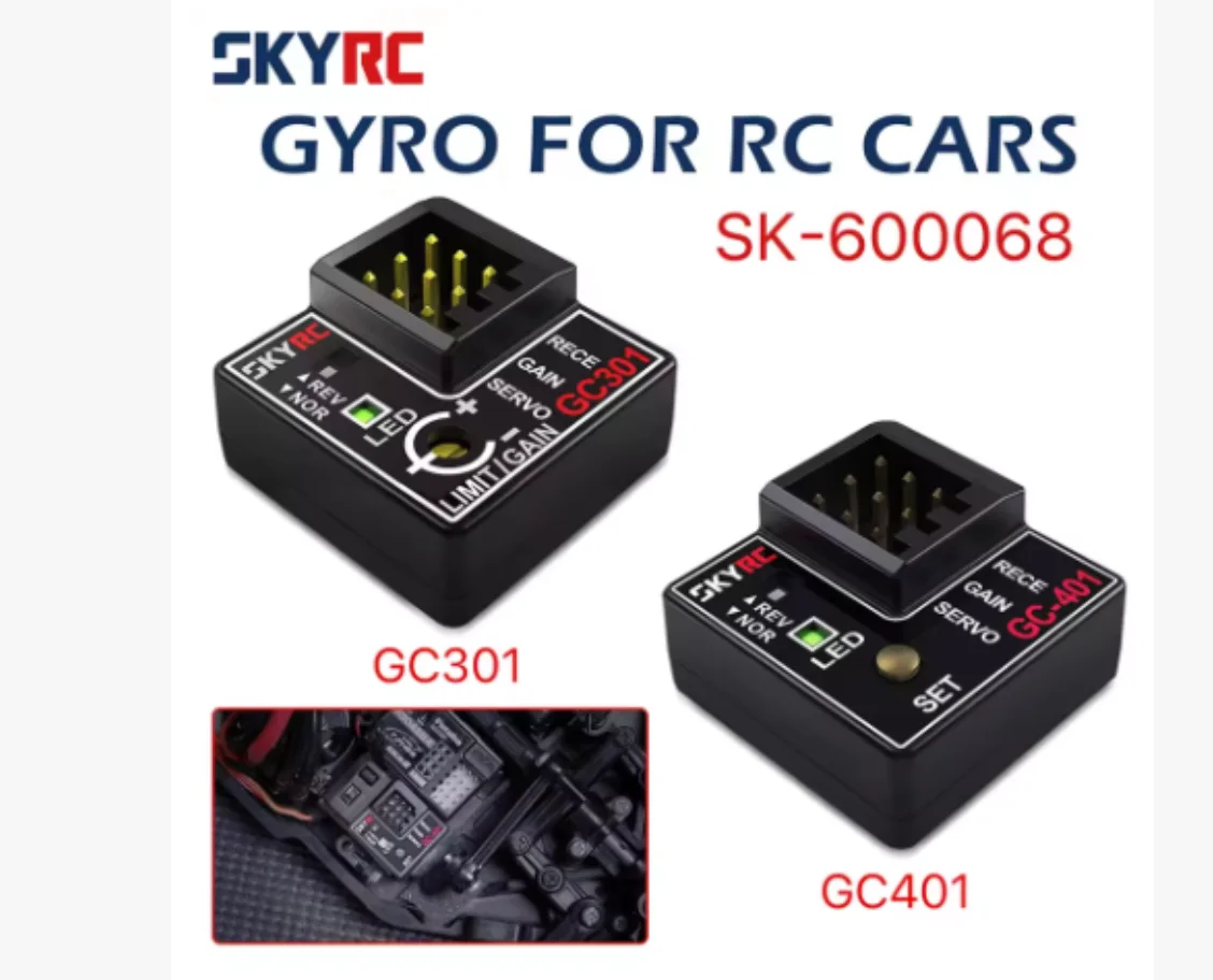 

SKYRC Gyro Sensor GC301 GC401 4-8.4V Mini Gyro Sensor Gyroscope for RC Car Steering Output Corrective Integrat Compact SK-600068