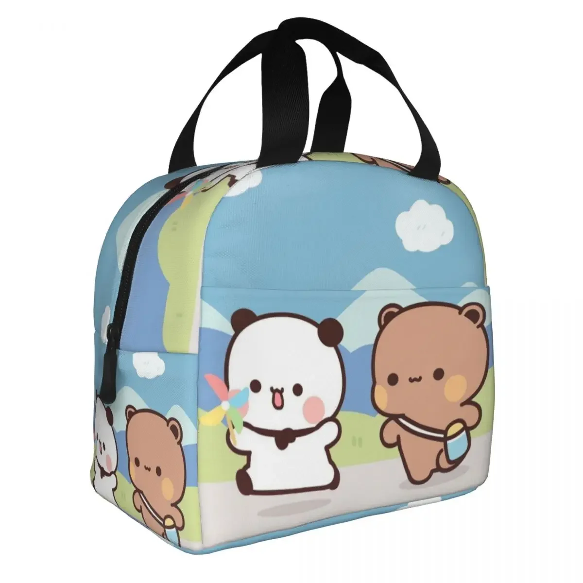 Dudu Bear And Bubu Panda borsa termica per il pranzo borsa termica per il pranzo contenitore portatile Tote Lunch Box uomo donna lavoro all\'aperto