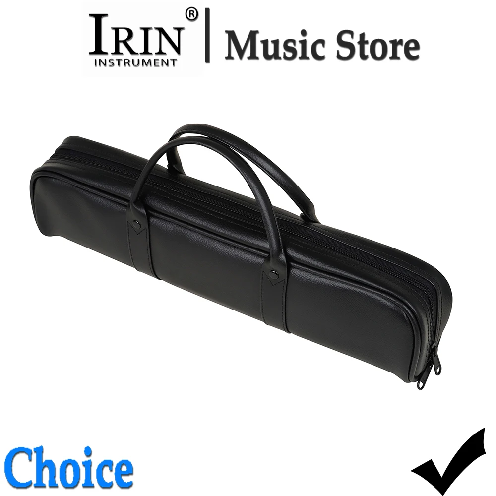 IRIN Premium 16-Hole Flute Leather Set, Portable Carrying Bag & Storage Box, Woodwind Instrument Accessories Flute