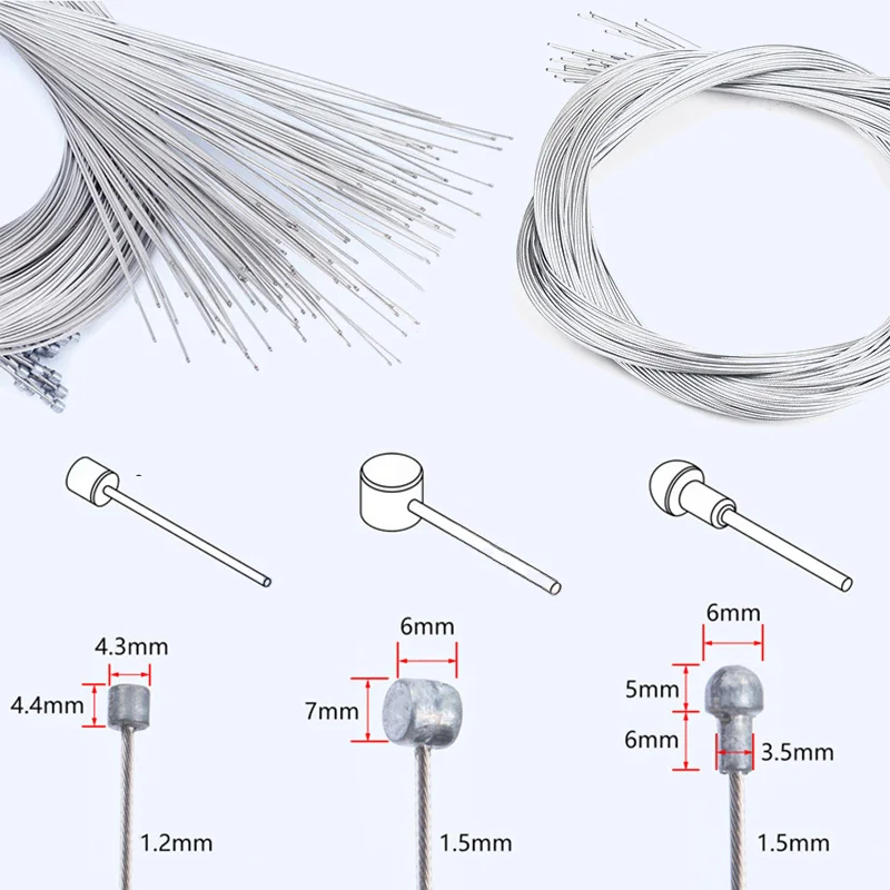 Fahrrad leine Umwerfer kabel Stahl Brems draht Ersatz vorne hinten Bremsen Kern MTB Rennrad Zubehör Werkzeug Fahrrad teile