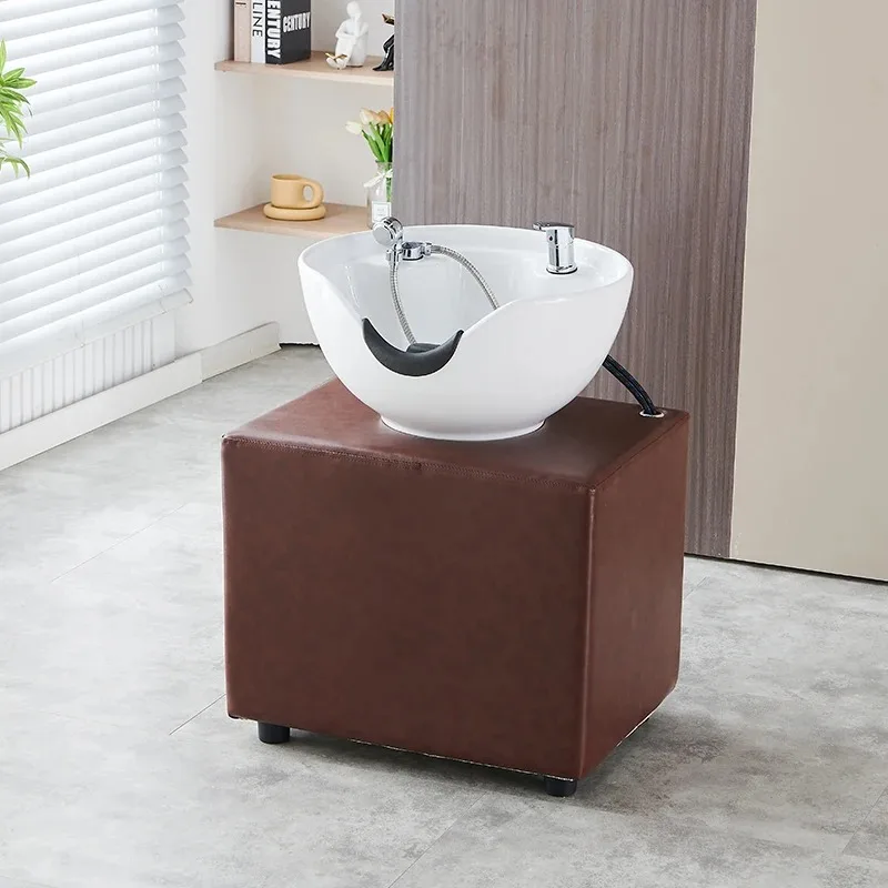 

Light Luxury Luxury Salon Spa Shampoo Bed Major Italian Style Wash Hairs Simple Modern Design Head Spa Shampoo Terapia Furniture