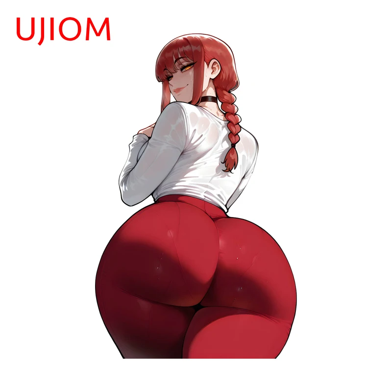 UJIOM Makima Big Ass Standing Posture Picture Wall Sticker Artistic Attractive Scratch Proof Graphic Decal Smooth Surface Decor