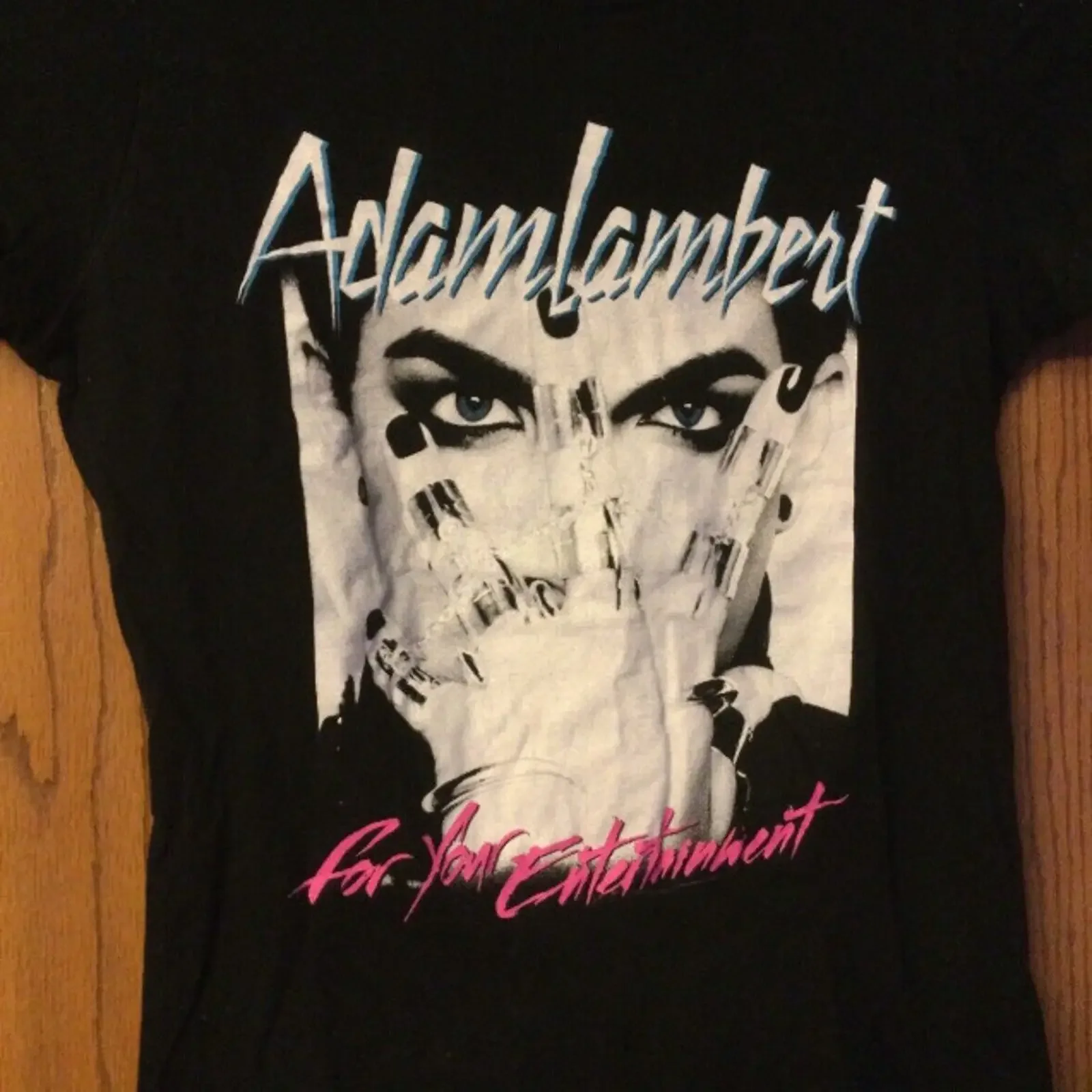 Adam Lambert For Your Entertainmnt Short sleeve T Shirt Full Size ZA135 vintage Washed homme Top For Everyday Wear Unisex