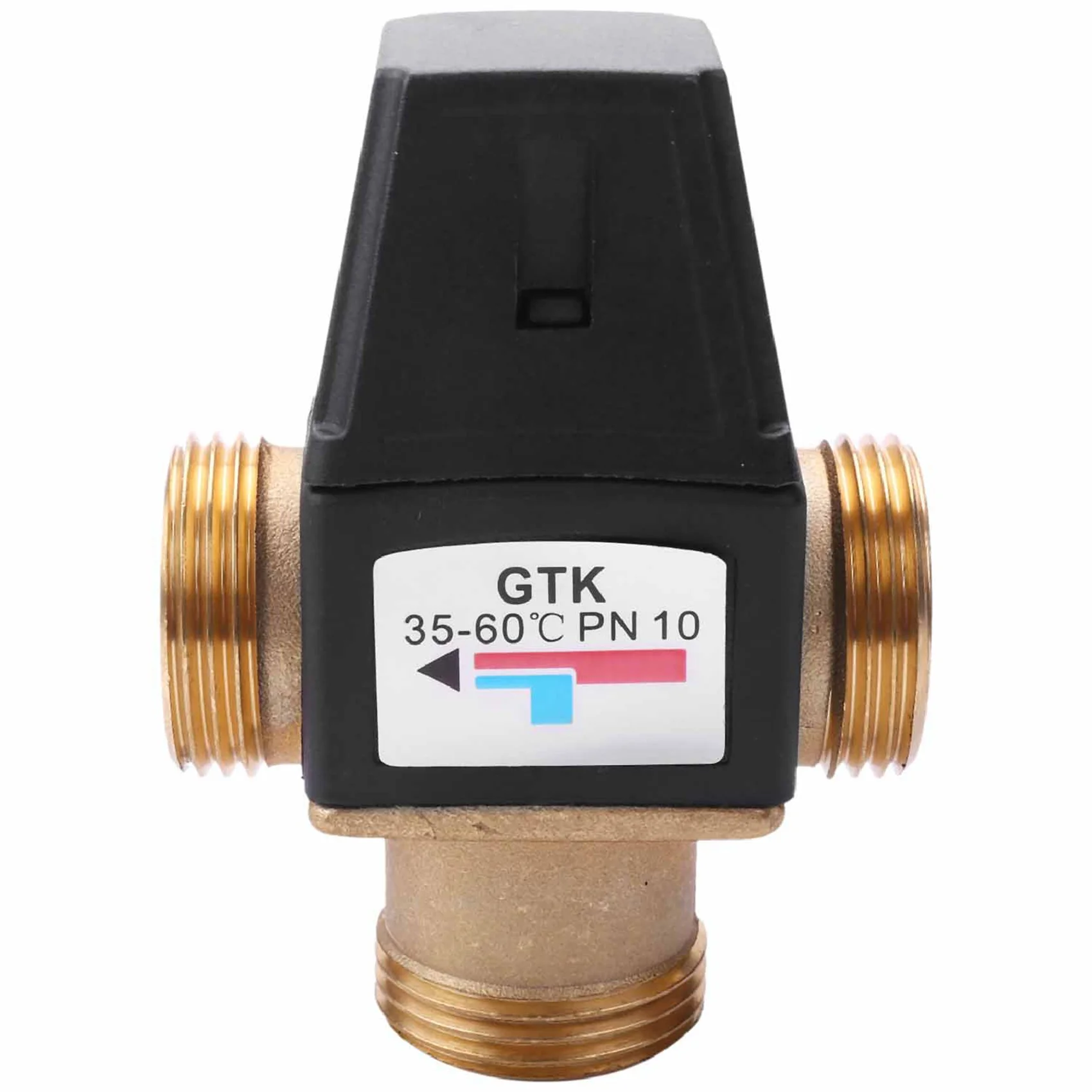 1ชิ้น3ทาง DN25วาล์วผสมทองเหลืองเกลียวภายนอกวาล์วควบคุมอุณหภูมิเครื่องทำน้ำอุ่นพลังงานแสงอาทิตย์