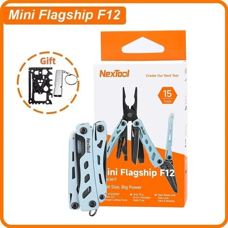 NexTool Mini Flagship F12 Multitool Tang 13-in-1 Opvouwbare EDC Multitool Schroevendraaier Vijl Liniaal Outdoor Kampeergereedschap