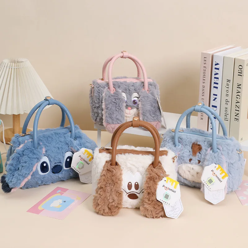 Nowa pluszowa torebka na jedno ramię Judy Stitch Eeyore Bruto, pluszowa lalka, duża pojemna torba cylindryczna, lalka, torebka crossbody.