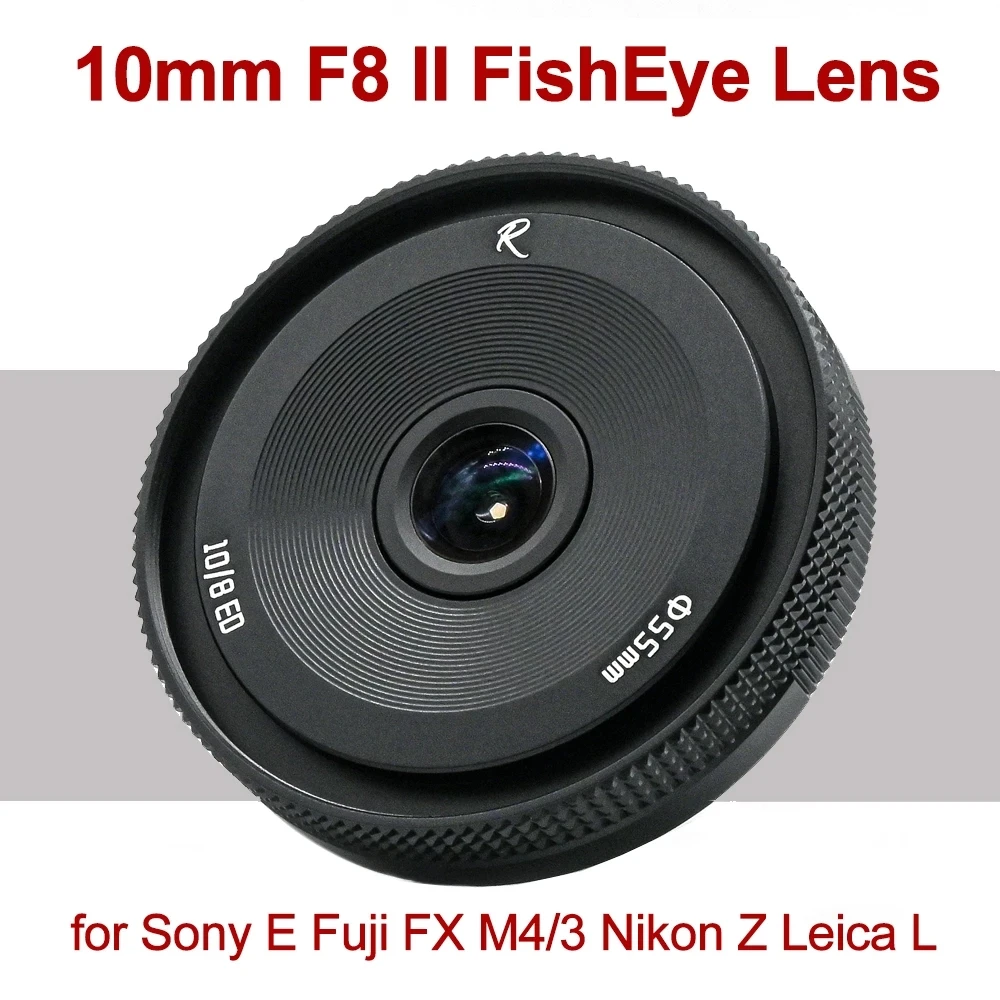 

RockStar 10mm F8 II FishEye Lens for E Fuji X Olympus M4/3 Nikon Z Leica Sigma L Wide Angle MF Camera Lens