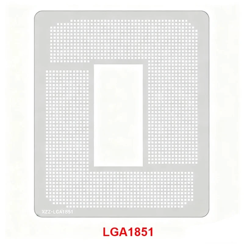 Plantilla de Reballing BGA XZZ de 0.12mm para CPU de Placa Base de Computadora, Compatible con Intel LGA 1151/1155/1156/1200/1700/1851/AMD AM4/AM5 Series