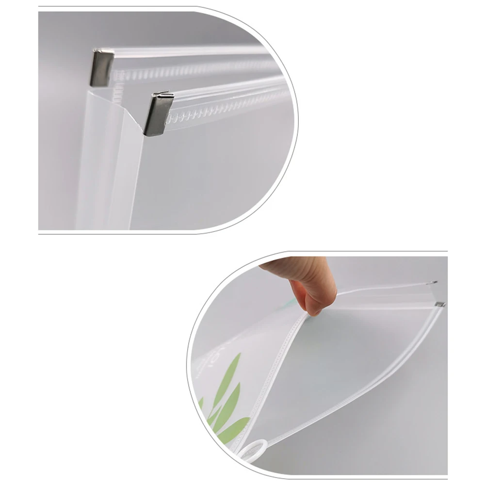 

4 Pcs Waterproof Zip File Folders Holder Stationery Student Clear Zipper Pouches for Travel