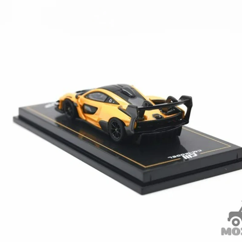 نموذج CM 1:64 SennaGTR تايوان إصدار مخصص نموذج سيارة دييكاست أصفر #4