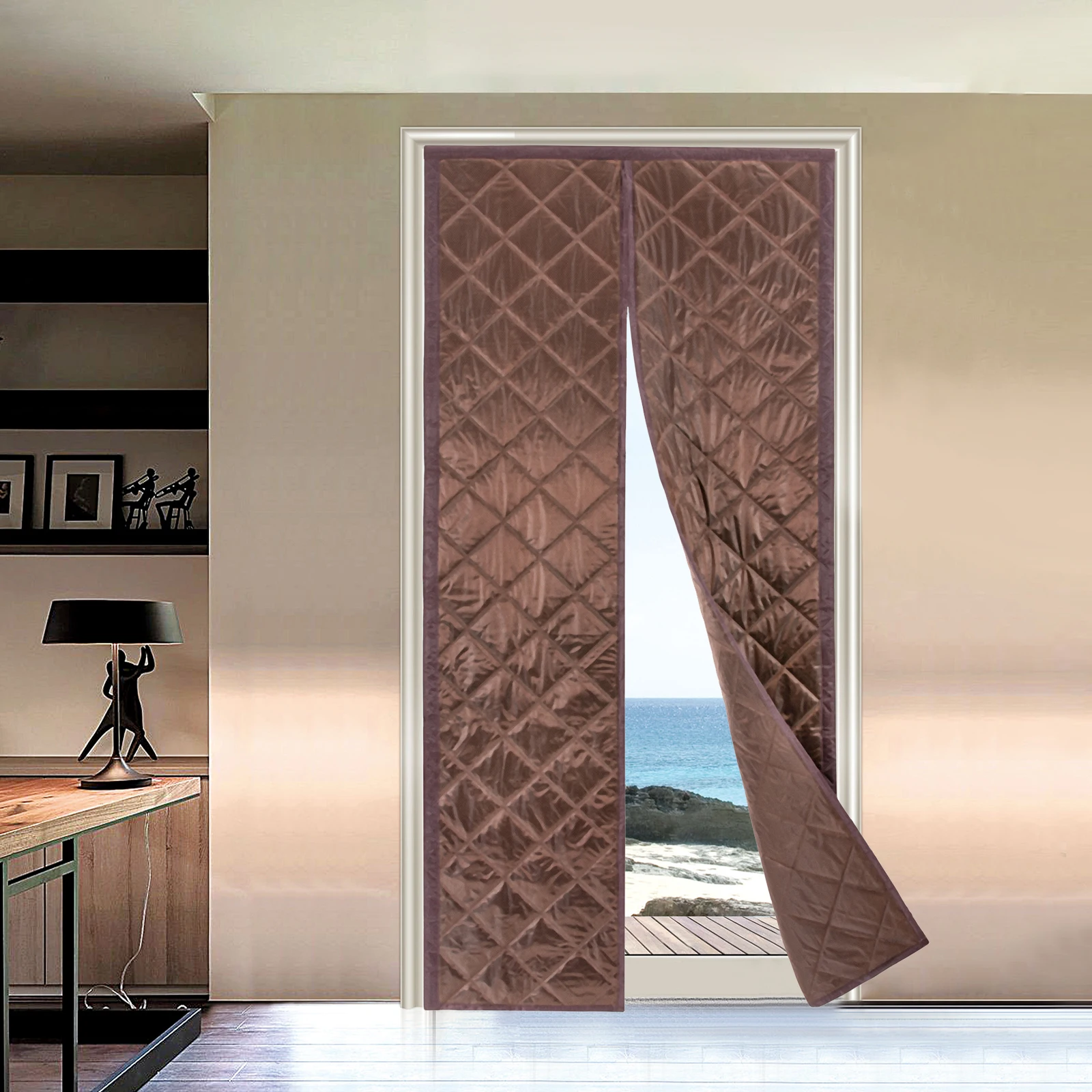 Door Curtain, Waterproof, Magnetic Closure, Insulating, UV-Resistant, Easy Install