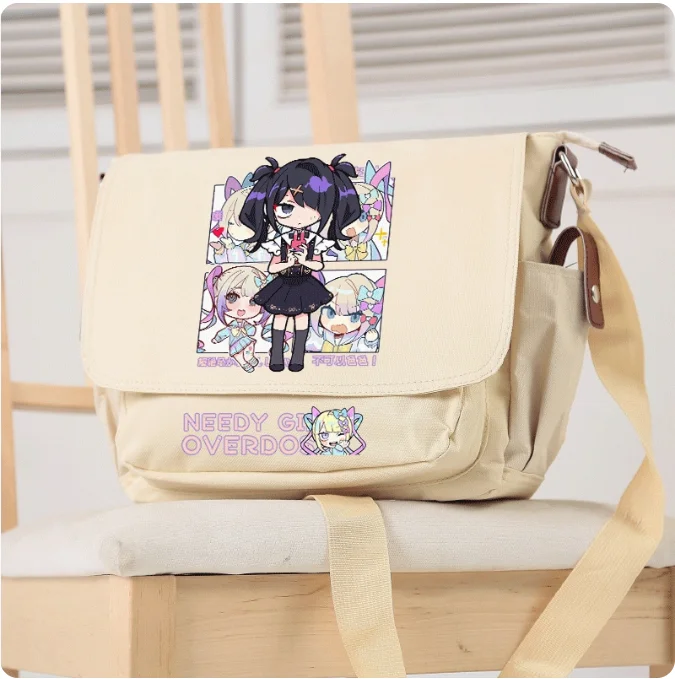 

Anime NEEDY GIRL OVERDOSE Crossbody Canvas Bags School Bag Unisex Messenger Bag Fashion Shoulder Bag 1785