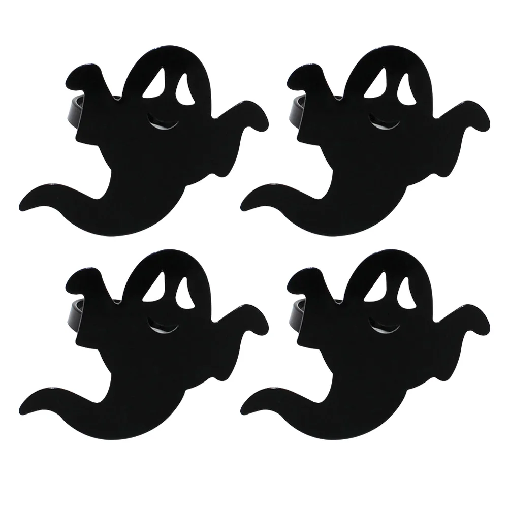 

4Pcs Halloween Decor Ghost Napkin Napkin Ring Alloy Napkin Ring Halloween Napkin Buckle Halloween Ghost Napkin Ring Alloy