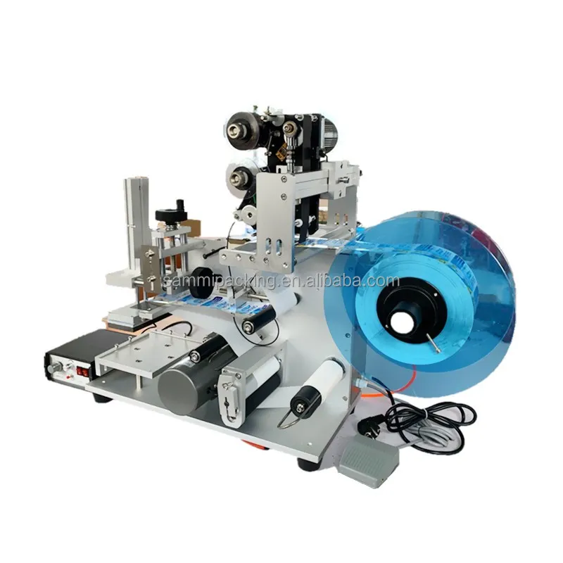 2025 Newest Flat Surface Sticker Semi Automatic Sticker Square Bottle R Box Labeling Printing Machines Labeler Price