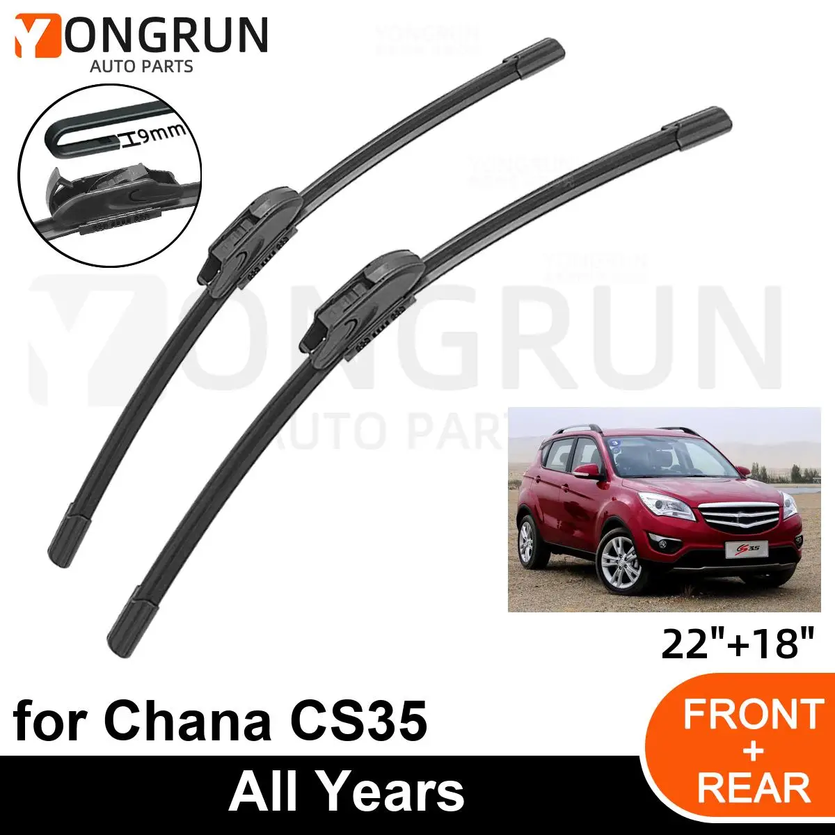 Car Front Windshield Wipers For Chana CS35 All Years Wiper Blade Rubber 22