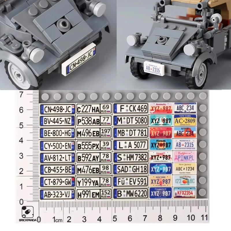 Kit de blocs de construction MOC City pour garçons, carreaux College, cartes de banque d'argent, plaque d'immatriculation de passeport, médaille, accessoires de bricolage, mini brique, jouets, cadeau