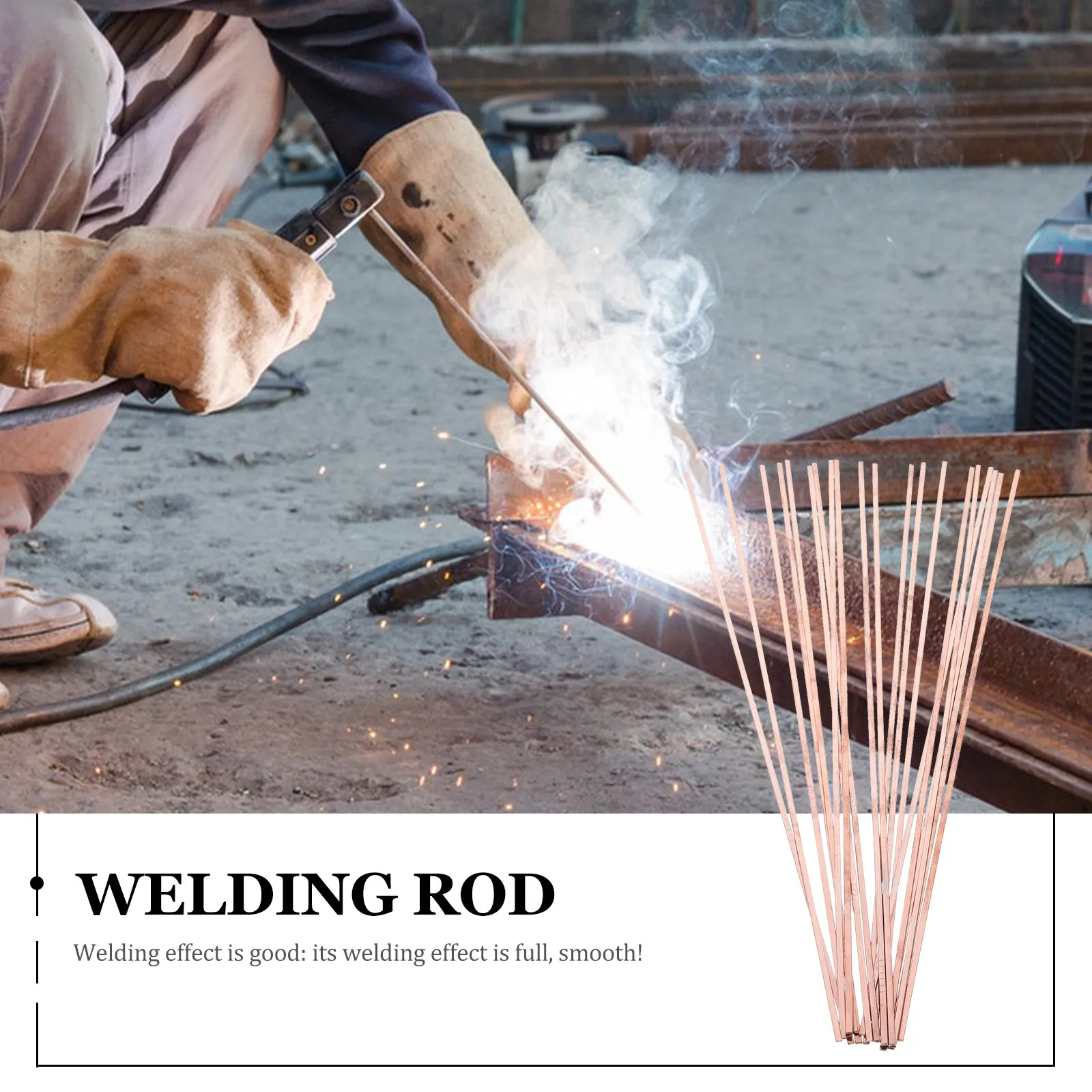 20Pcs Purple Copper Welding Brazing Wire Professional Repairing Welding Rods Smooth Brazing for Copper Brass Pipes Flux Cored