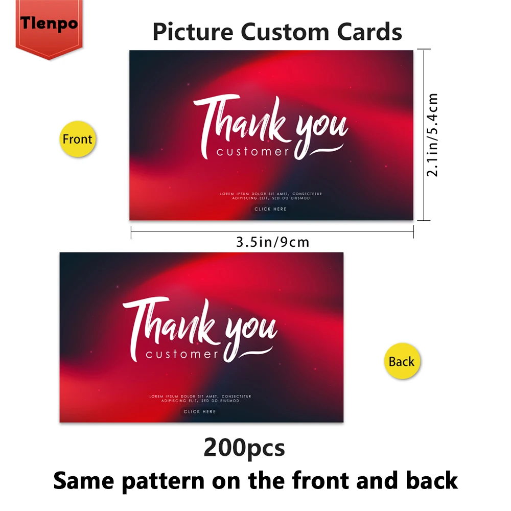 

200pcs, Custom Business Cards/Cards, Business Cards, Desktop Business Cards, Thank You Cards, Business Cards, Waterproof Surface