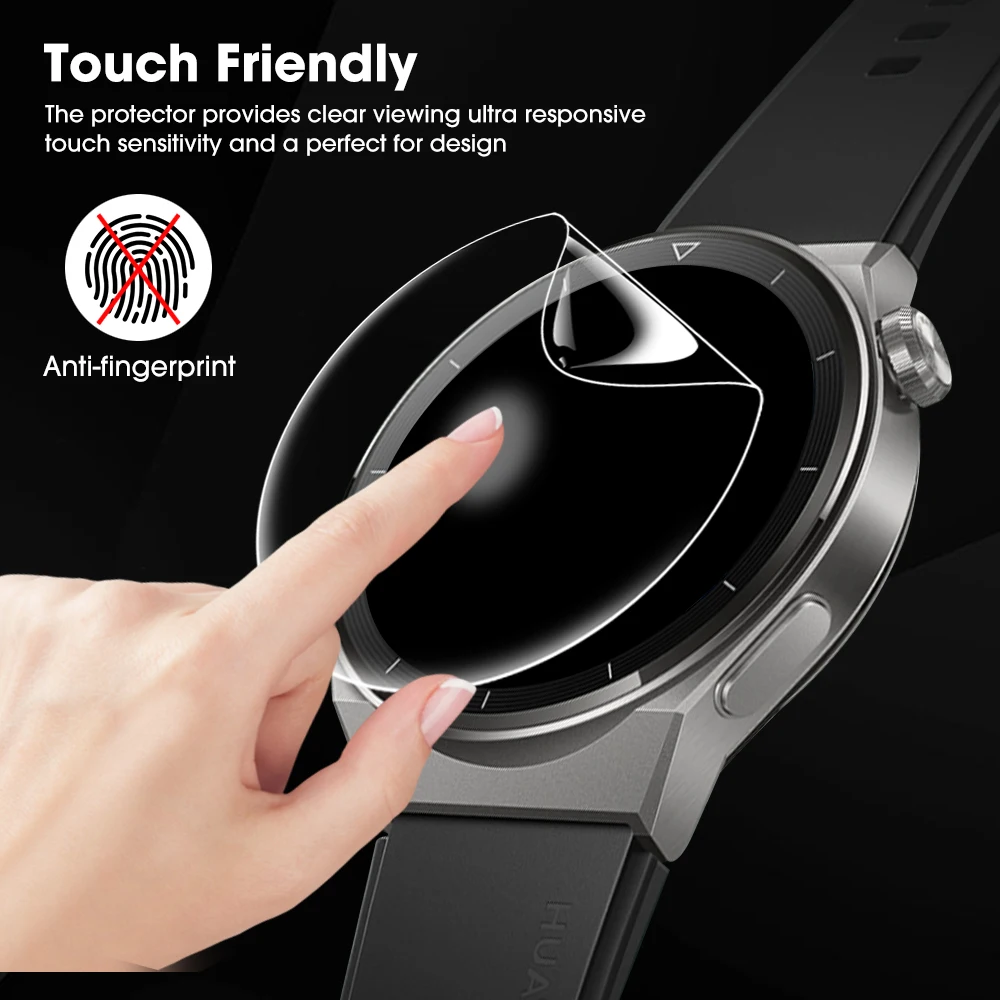 Soft TPU Hydrogel Film For Huawei Watch GT3 GT2 46/42mm GT3Pro 43mm Anti-scratch Screen Protector for Huawei GT CYBER Not Glass