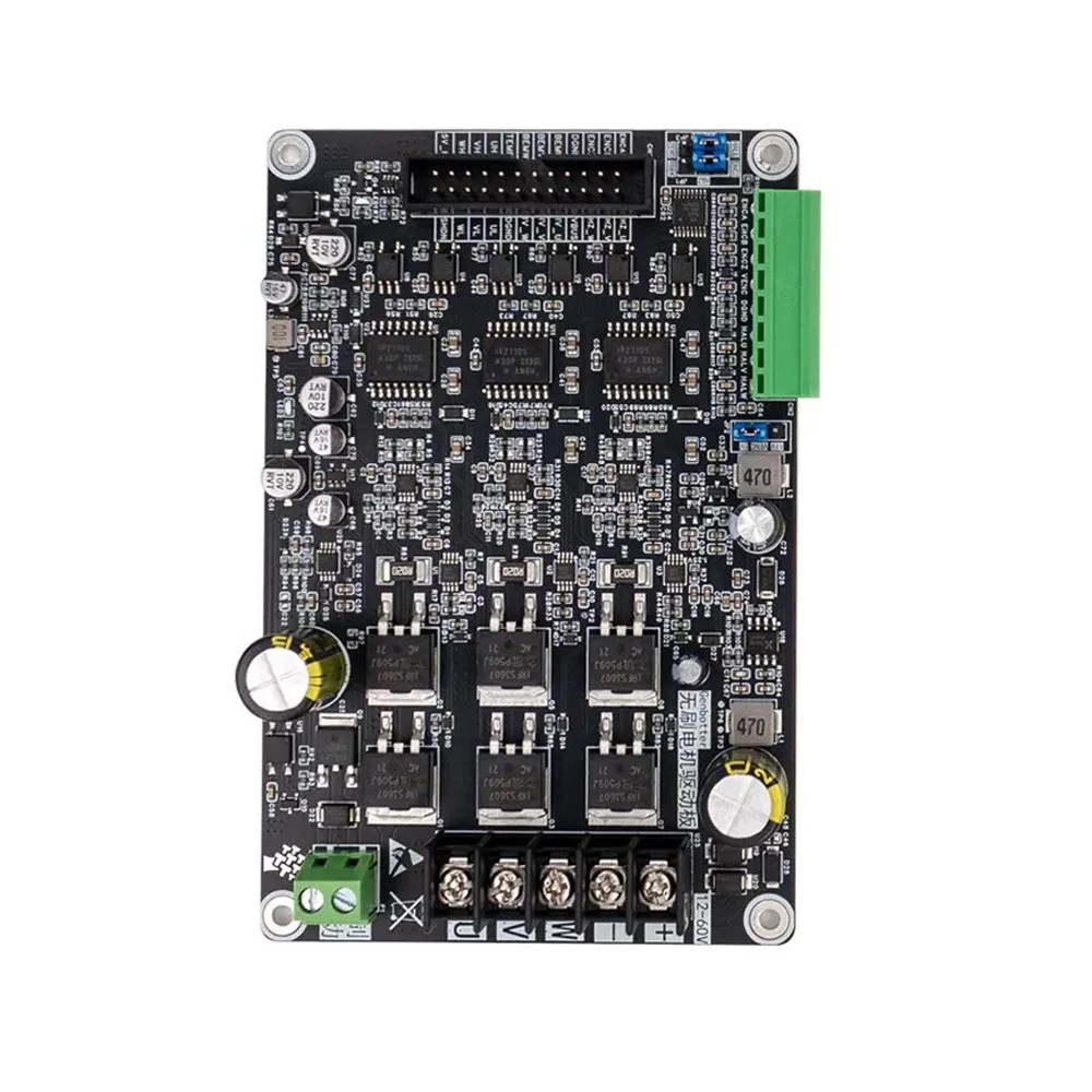 DC12-60V 10A Brushless DC Motor Driver Board,600W BLDC FOC PID PMSM PD6010B Module Hall Encoder Zero Crossing Detection Board