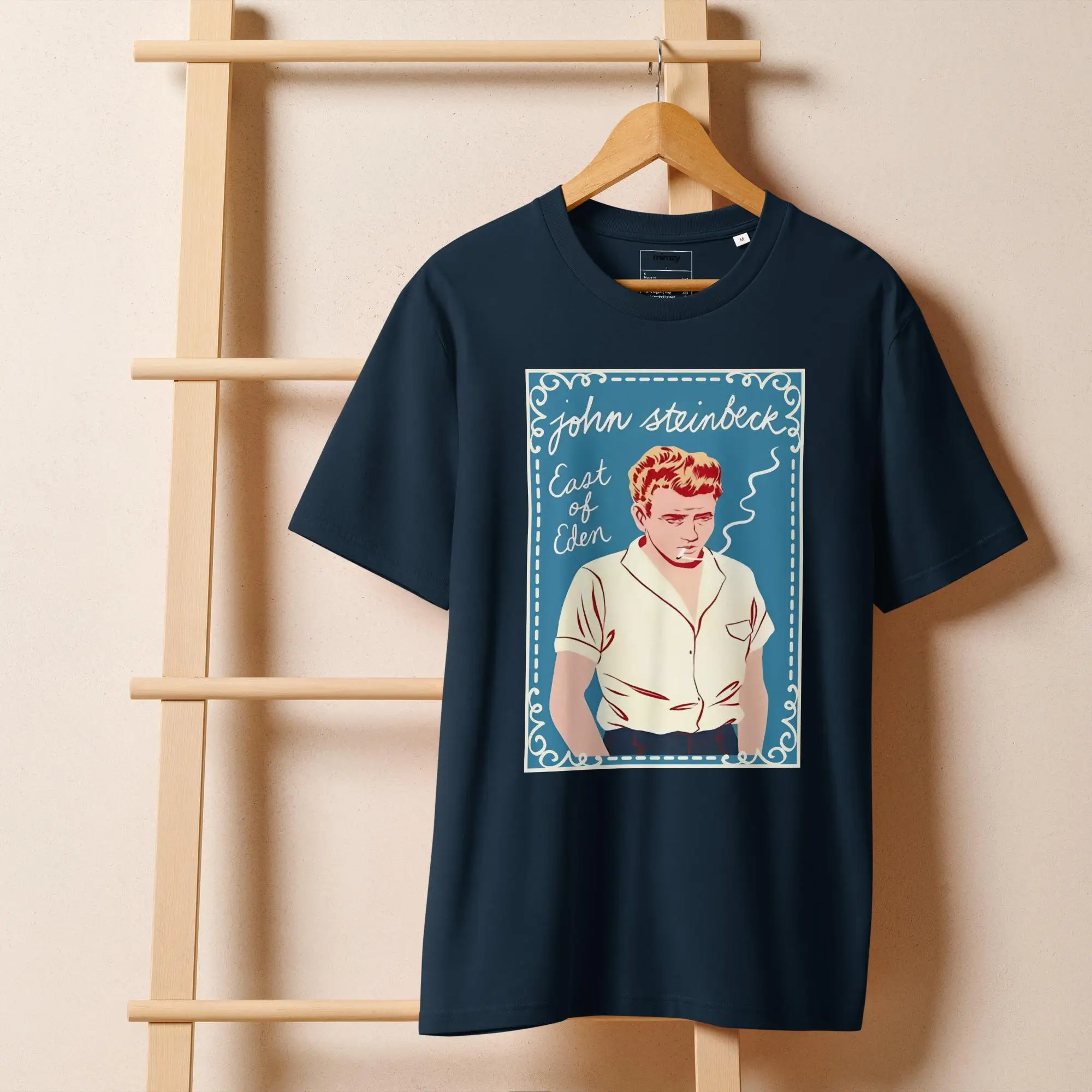 East of Eden Novel Art Unisex Organic Ribbed Neck Movies T-shirt 2026 Summer Men Women Fashion Cotton Breathable T-shirt Street