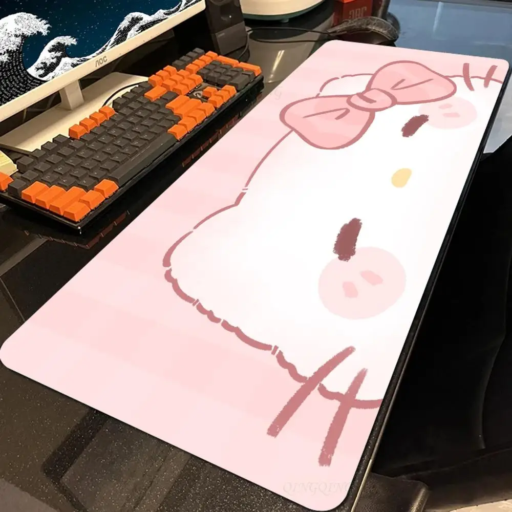 MINISO Sanrio Kawaii Cute Cat Hello Kitty Cinnamoroll Kuromi My Melody Mousepad  Mouse Mat Desk Mat With Pad gaming accessories