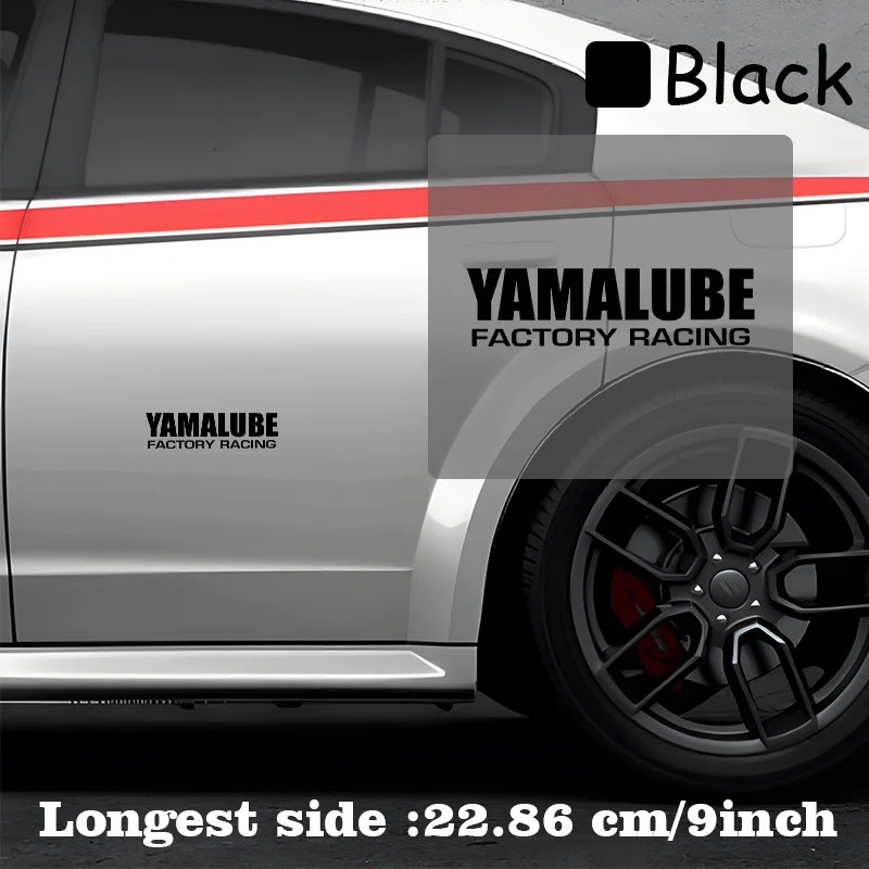 

Waterproof, Surface Suitable for Car Windows,Bumpers, Motorcycle Decals YAMALUBE FACTORY RACING: Clear Vinyl Decal Stickers