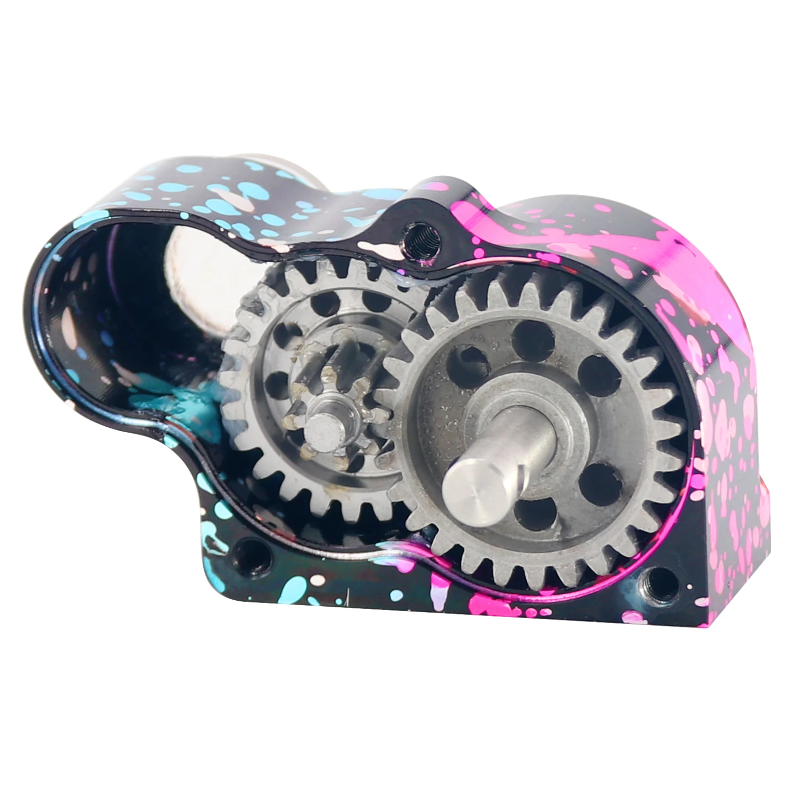 Caja de cambios completa de transmisión de baja velocidad LCG 1/10 con piñón de Motor 9T para 1/10 Axial SCX10 TRX4 RC Crawler accesorios DIY