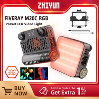 ZHIYUN FIVERAY M20C RGB 20W M20 Pocket LED Video Light 2500K-10000K Photography Lights Fill Lamp App Control for Photo Studio
